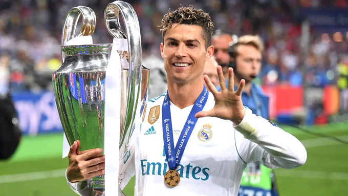 Ronaldo đã giành 5 chức vô địch Champions League