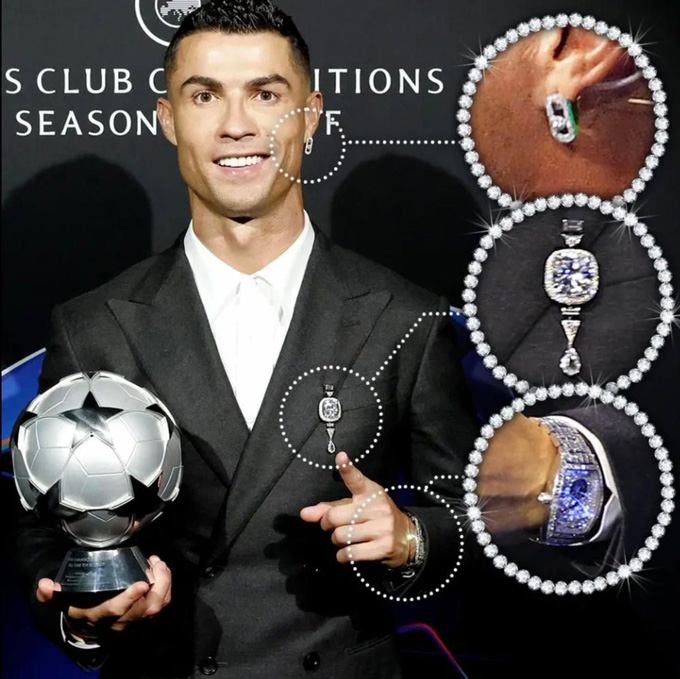 Bộ phụ kiện đắt giá của Ronaldo